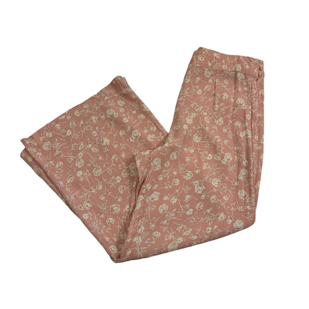 Blue Life Floral Flowy Wide Leg Lightweight Cottagecore Pants Women's SZ Medium